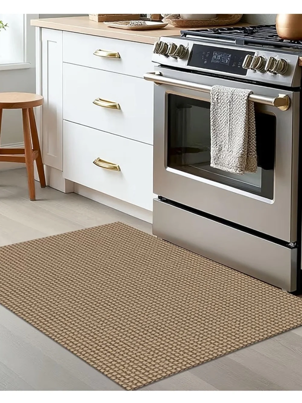 Kitchen Comfort Non-Slip Floor Mats (Tan)